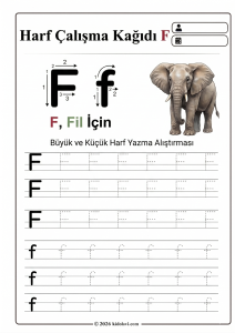 Letter F Tracing Worksheet