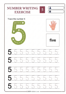Number 5 Worksheet