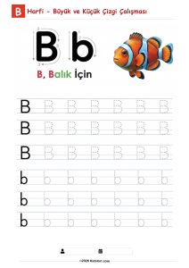 B – Büyük ve Küçük Harf Çizgi Çalışması