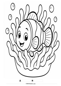 Cute Clownfish Coloring Page