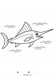 Swordfish Coloring Page