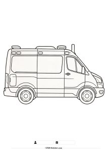 Ambulance Coloring Page