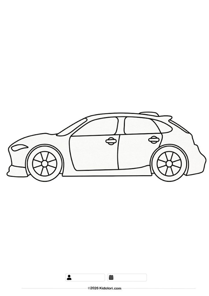 Sportwagen Ausmalbild