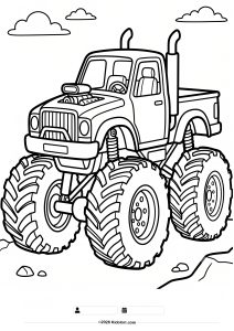Monster Truck Coloring Page