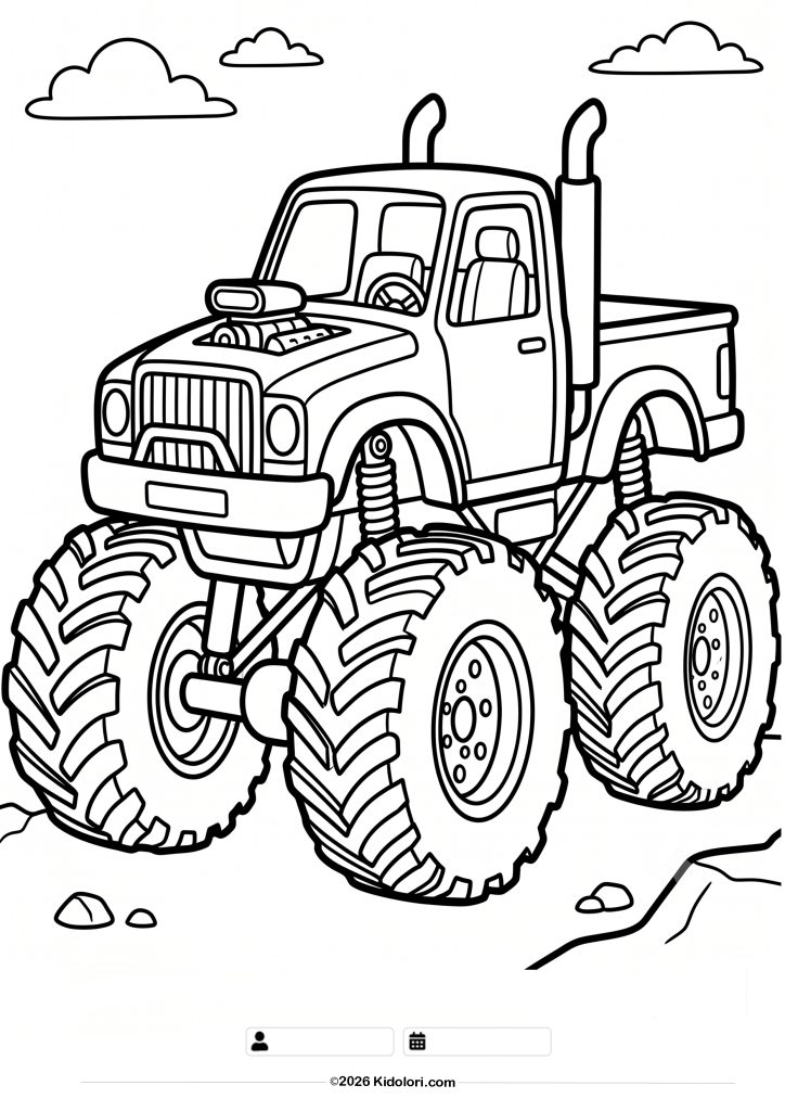 Monstertruck Ausmalbild
