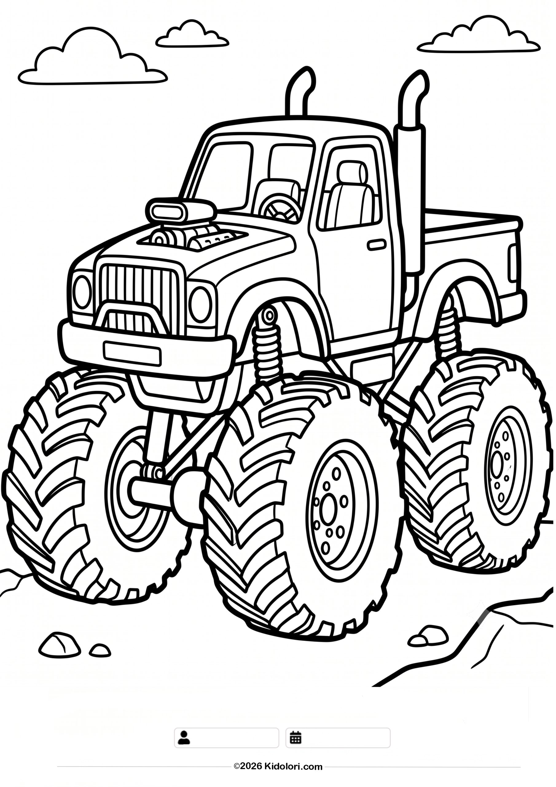 Monstertruck Ausmalbild