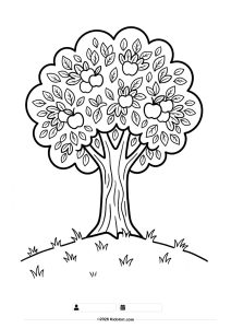 Apple Tree Coloring Page