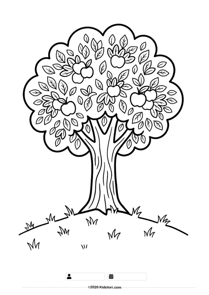 Apple Tree Coloring Page