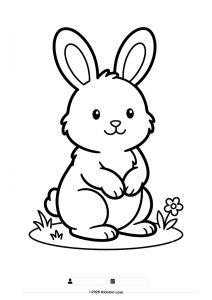 Cute Bunny Coloring Page