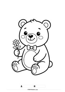 Cute Bear Coloring Page