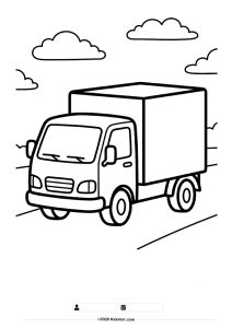 Delivery Truck Coloring Page