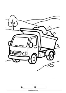 Dump Truck Coloring Page