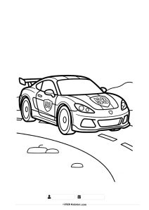 Race Car Number 53 Coloring Page