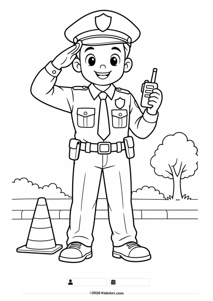 Polizist Ausmalbild