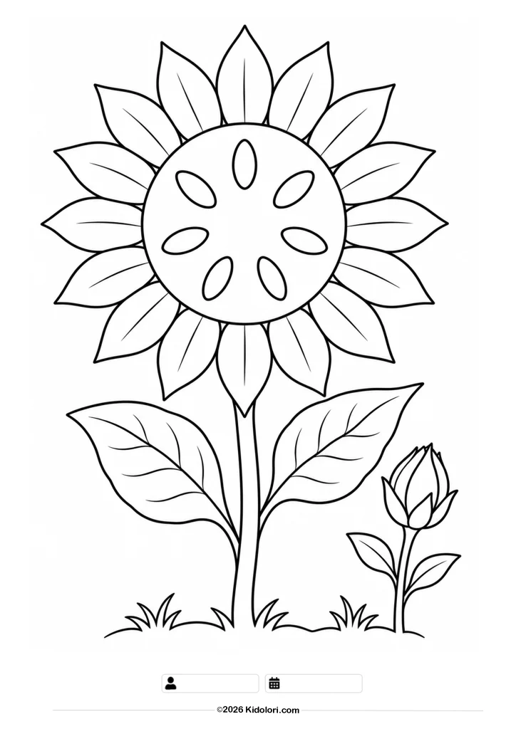 Sunflower Coloring Page