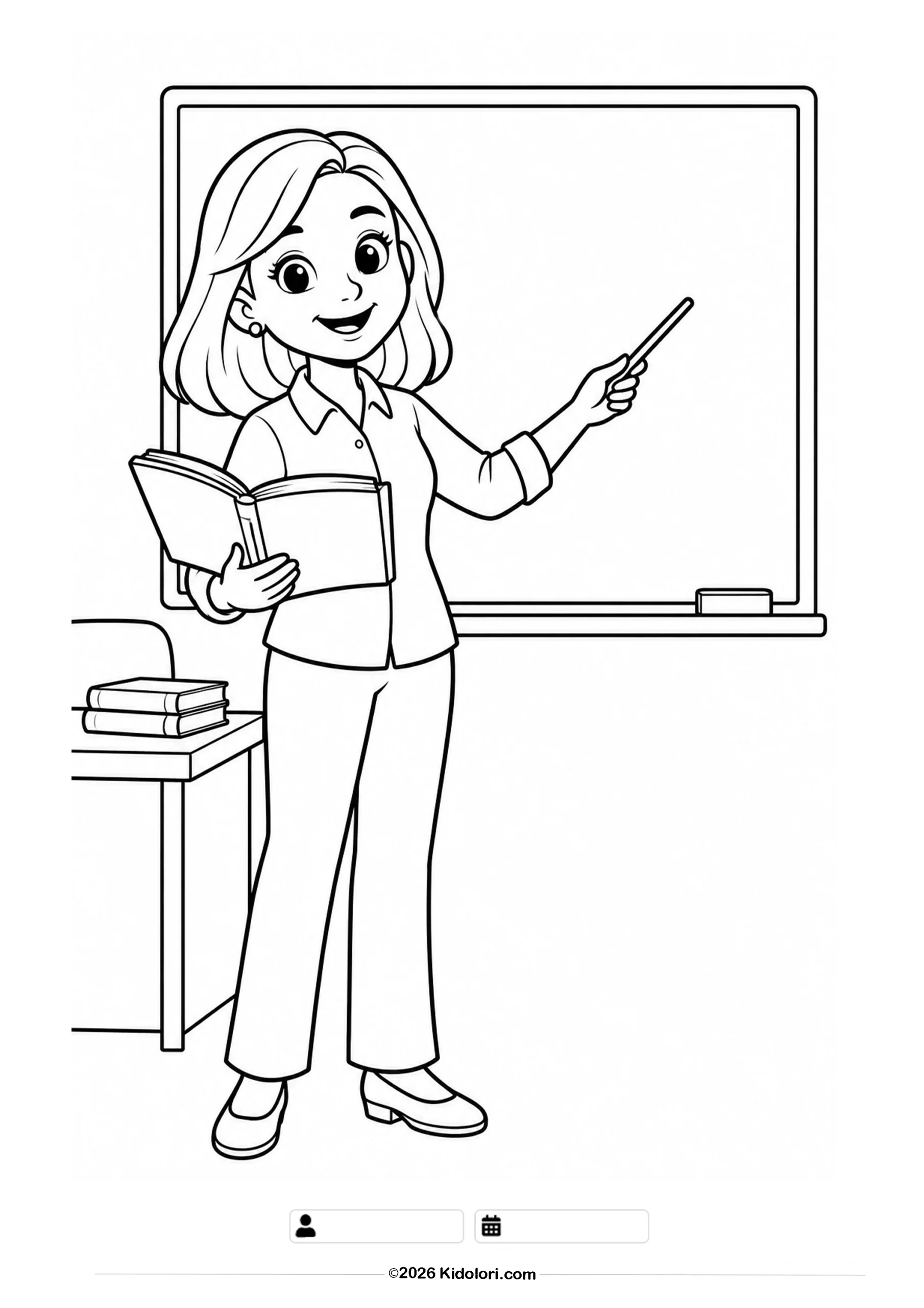 Lehrerin Ausmalbild
